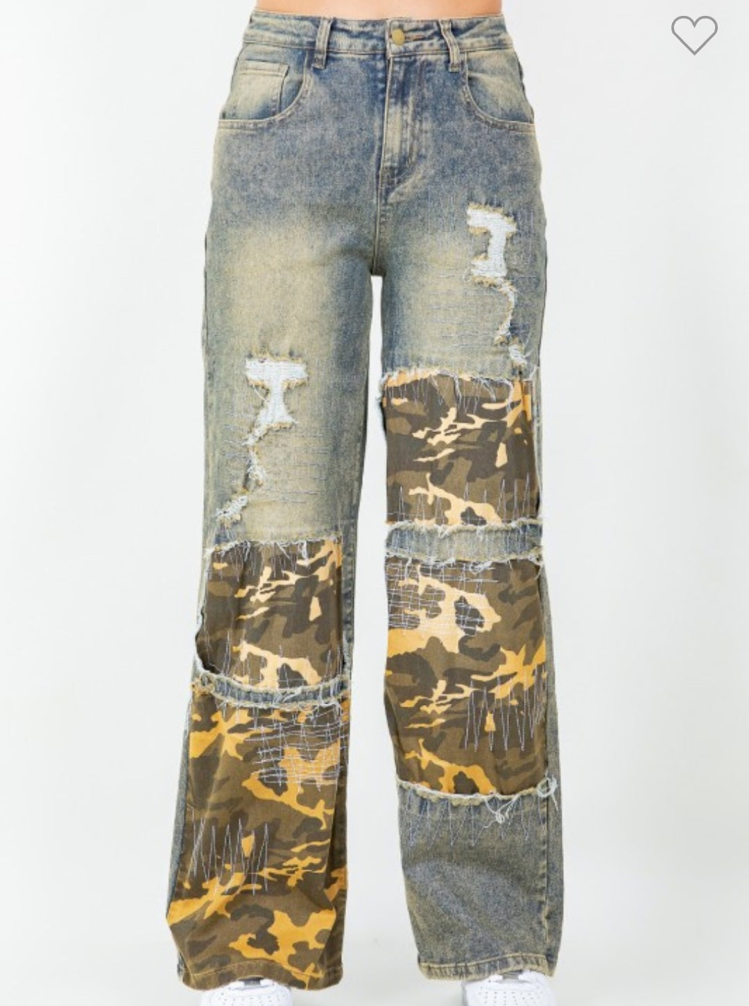Camouflage Patchwork Jeans