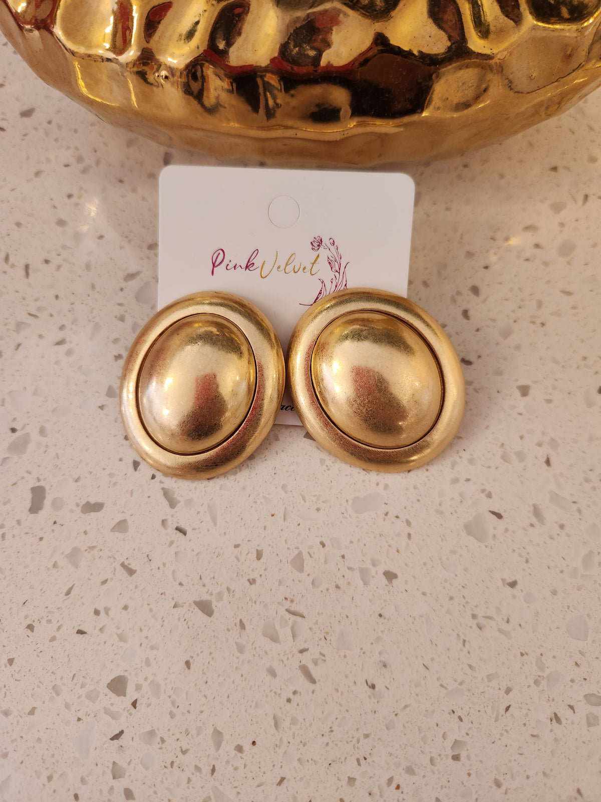 Large Button Earrings