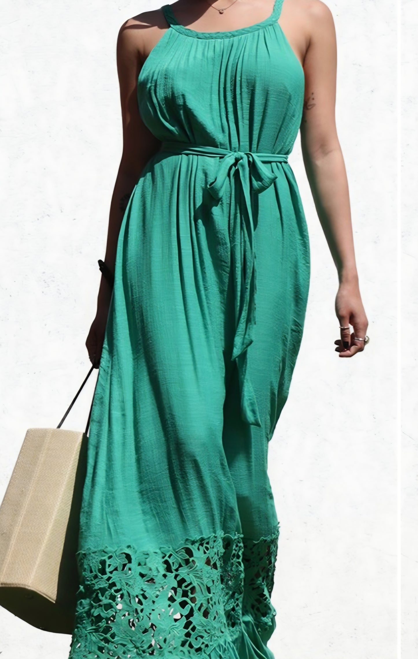 Braid Neck Maxi Dress