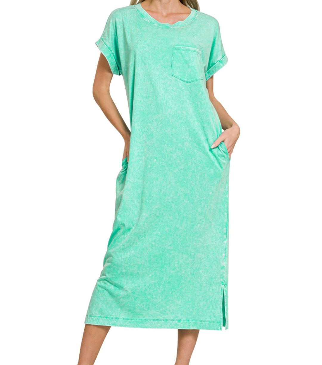 Acid Wash T-Shirt Dress