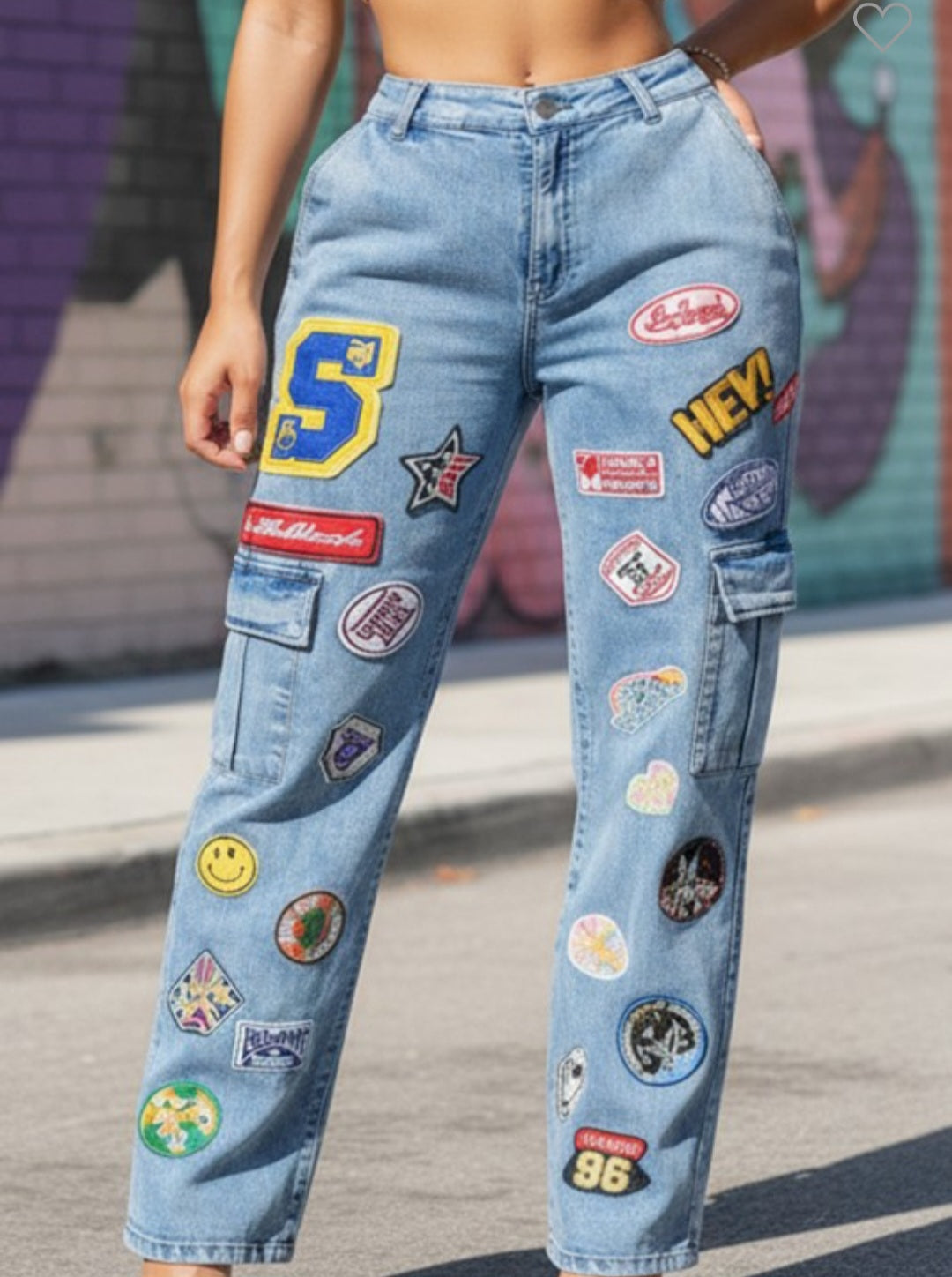 Patchwork Cargo Jeans