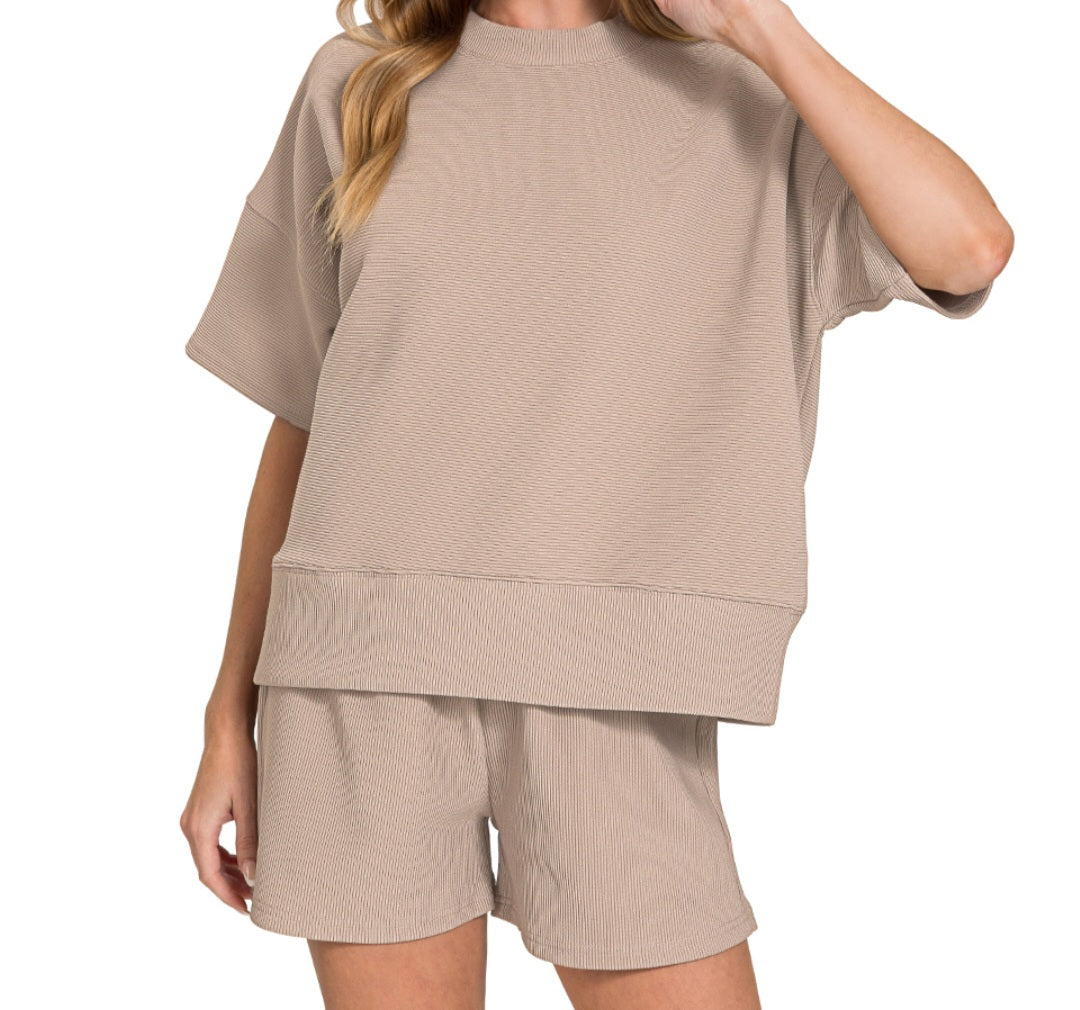 Dressy Ribbed Short Set