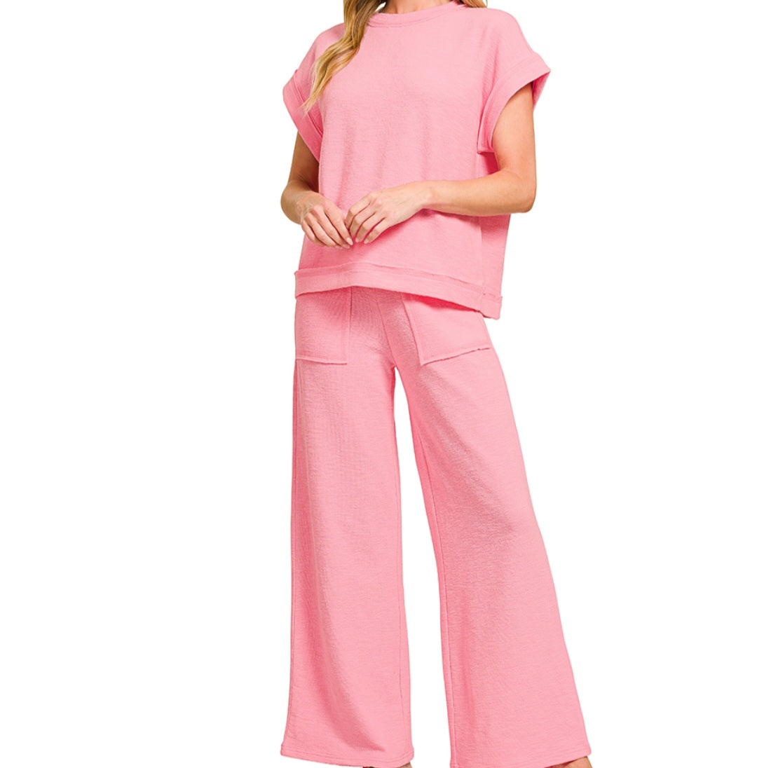 Cotton Slub Pant Set