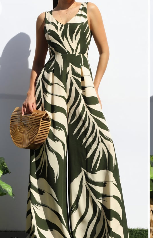 Open Back Tie Jumpsuit