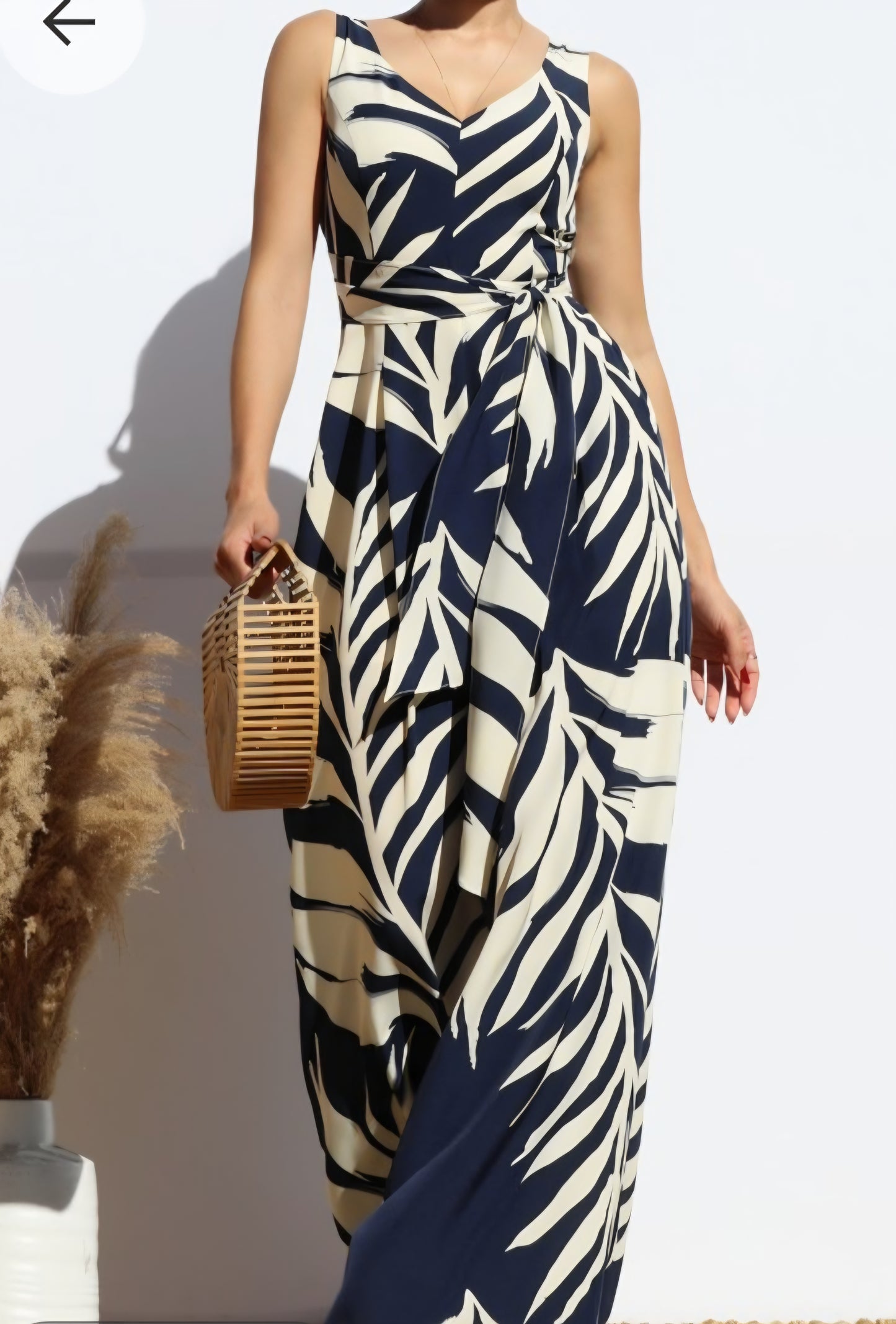 Open Back Tie Jumpsuit
