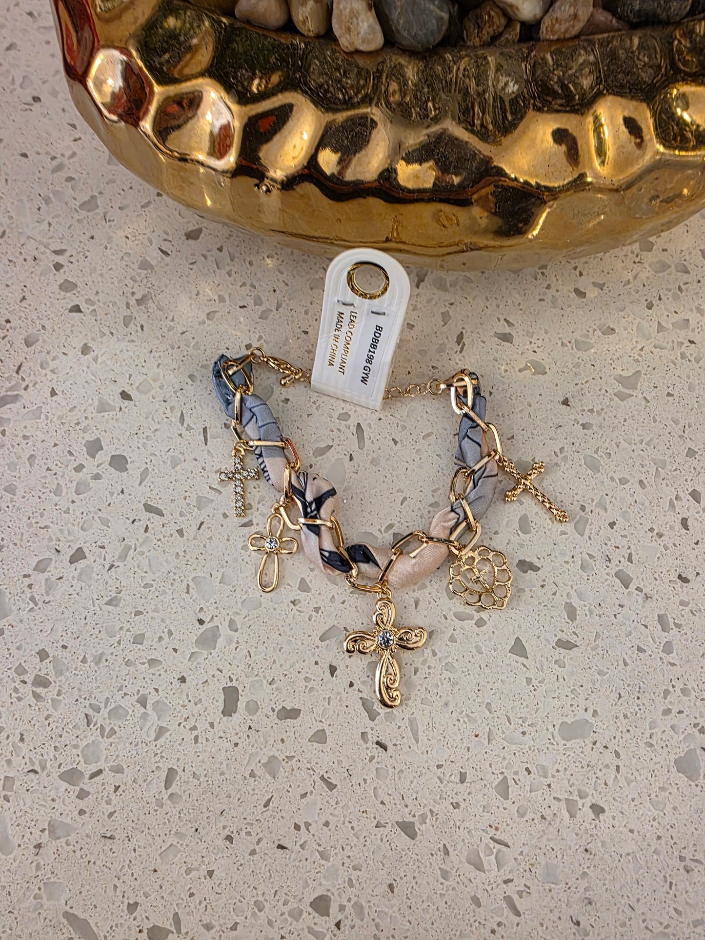 Fabric Charm Bracelet