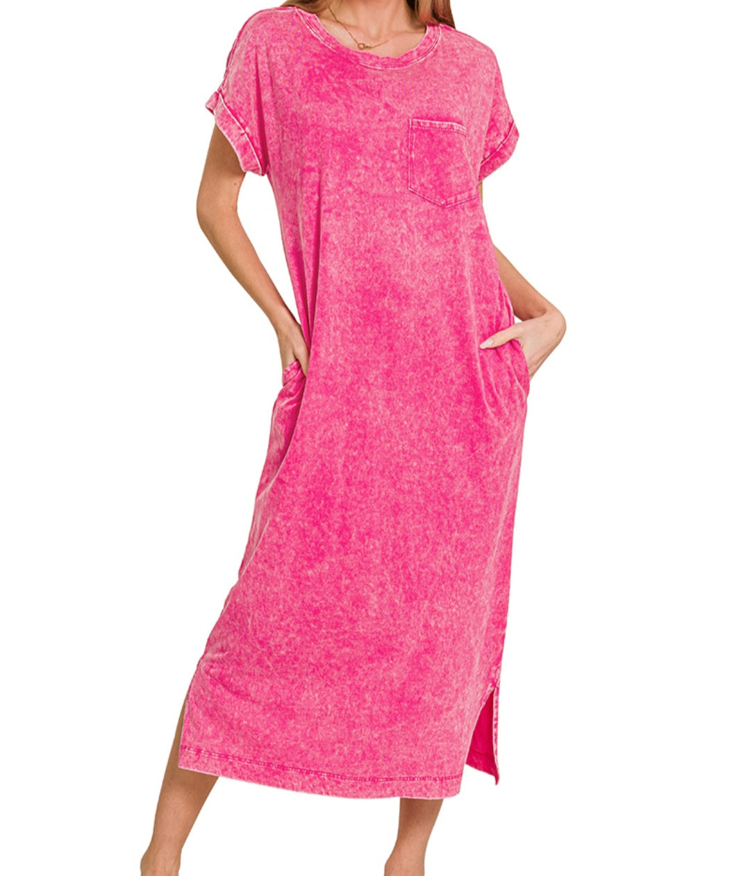 Acid Wash T-Shirt Dress