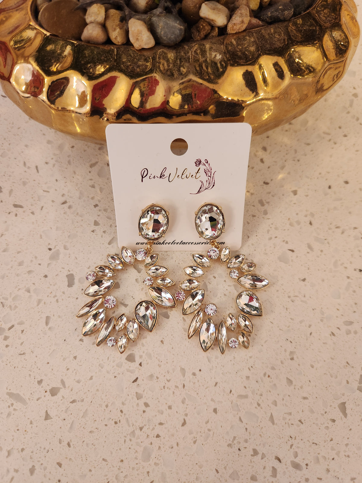 Clear Rhinestone Earrings