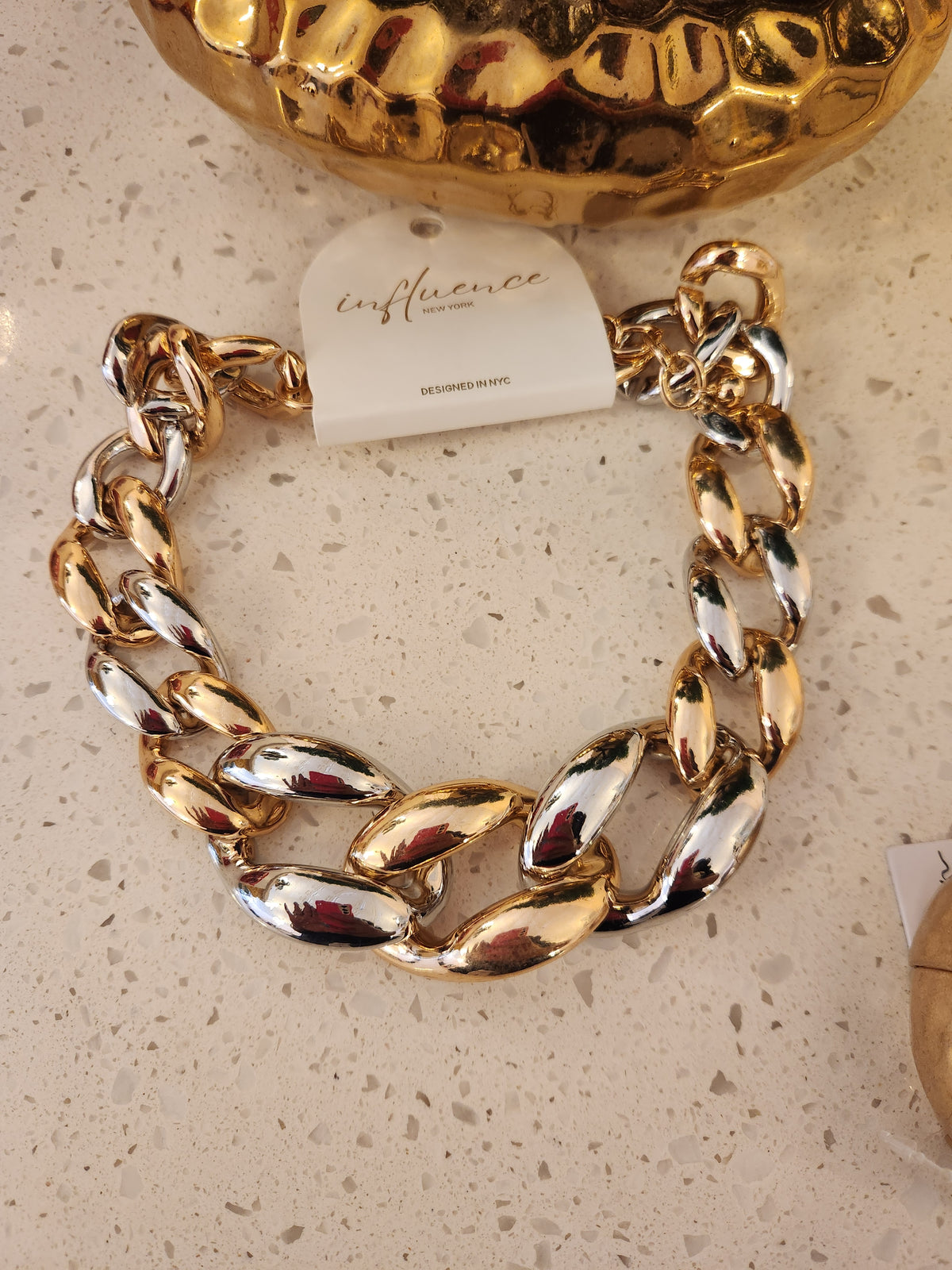 Mixed Metal Link Necklace