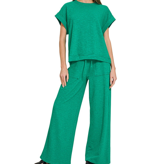 Cotton Slub Pant Set