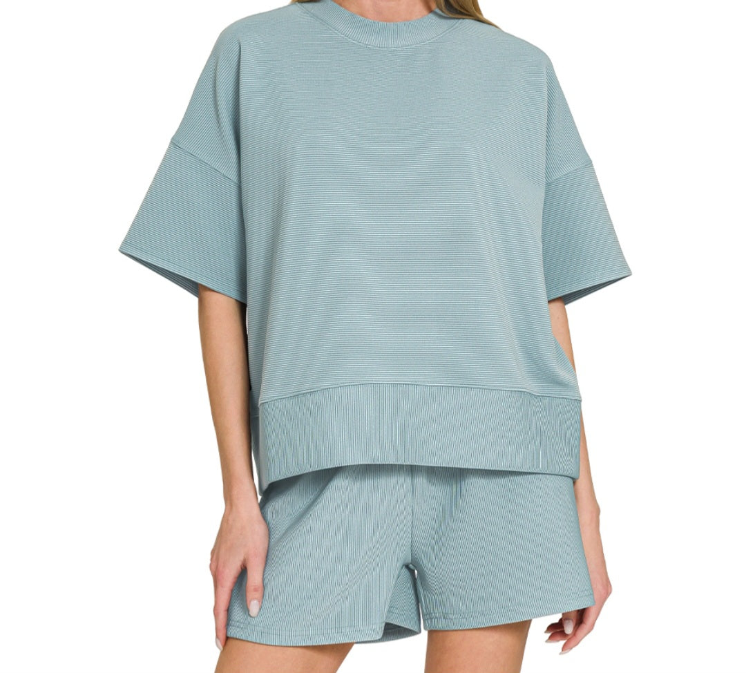 Dressy Ribbed Short Set