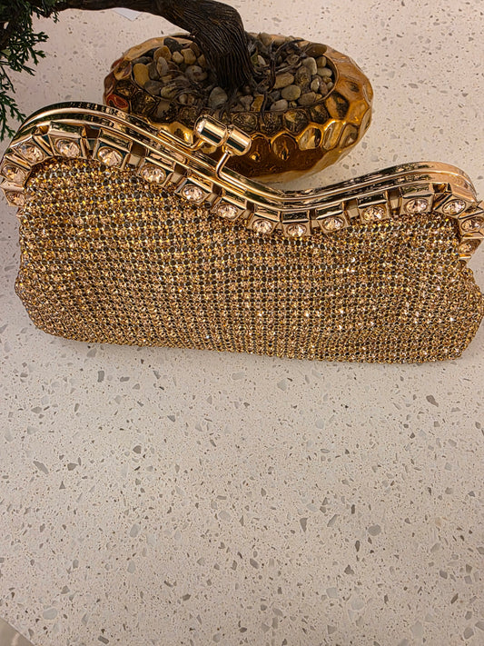 Rhinestone Wave Clutch