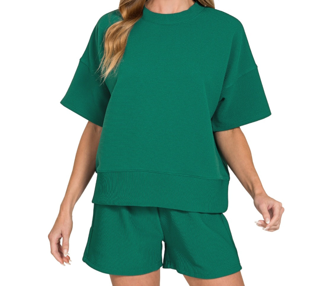 Dressy Ribbed Short Set