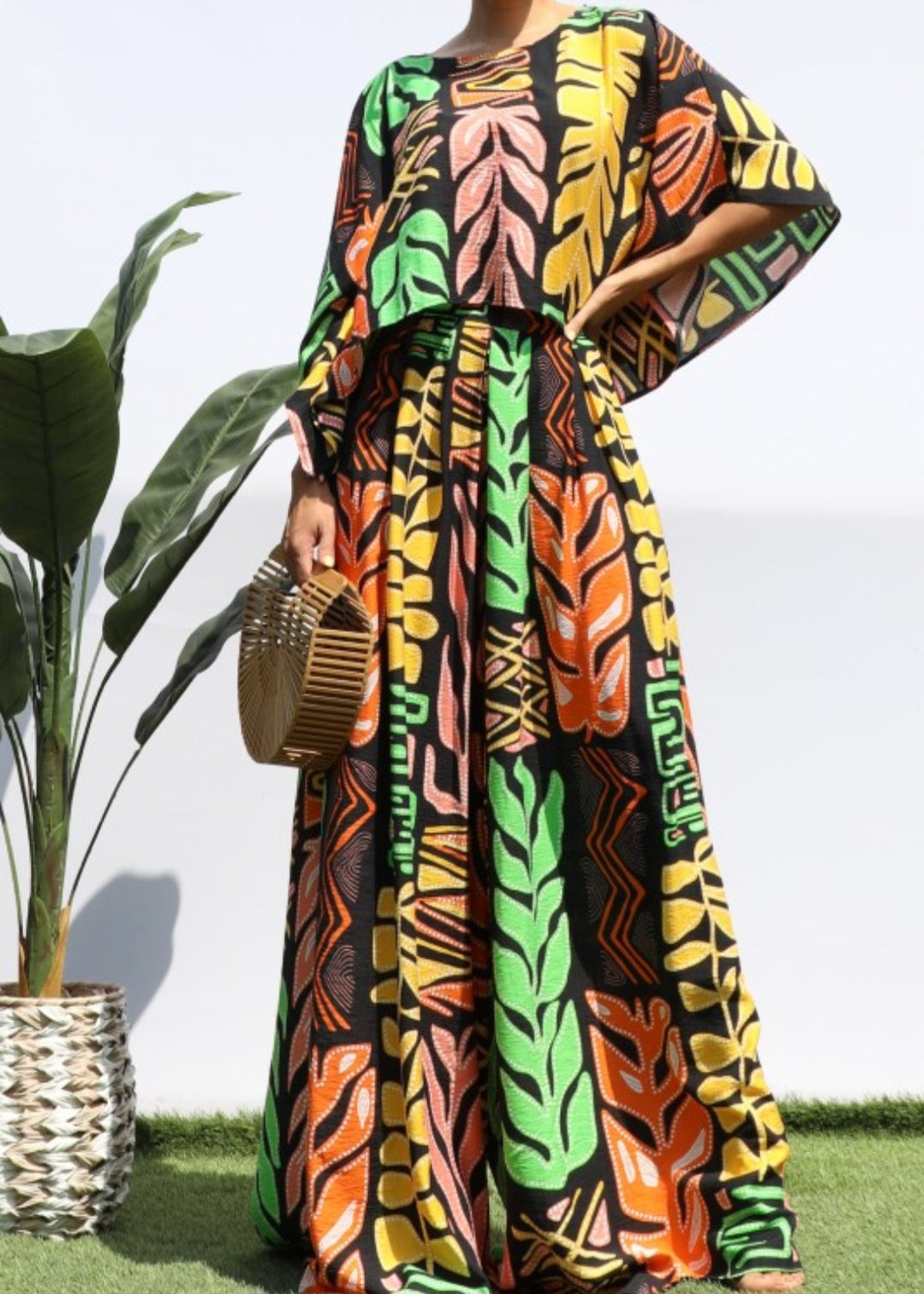 Crop Wide Leg Pant Set