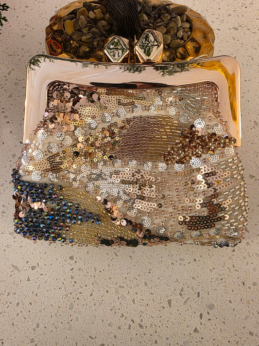 Beaded Sequin Clutch