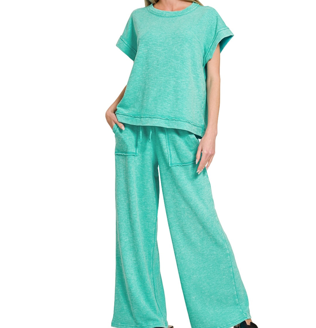 Cotton Slub Pant Set