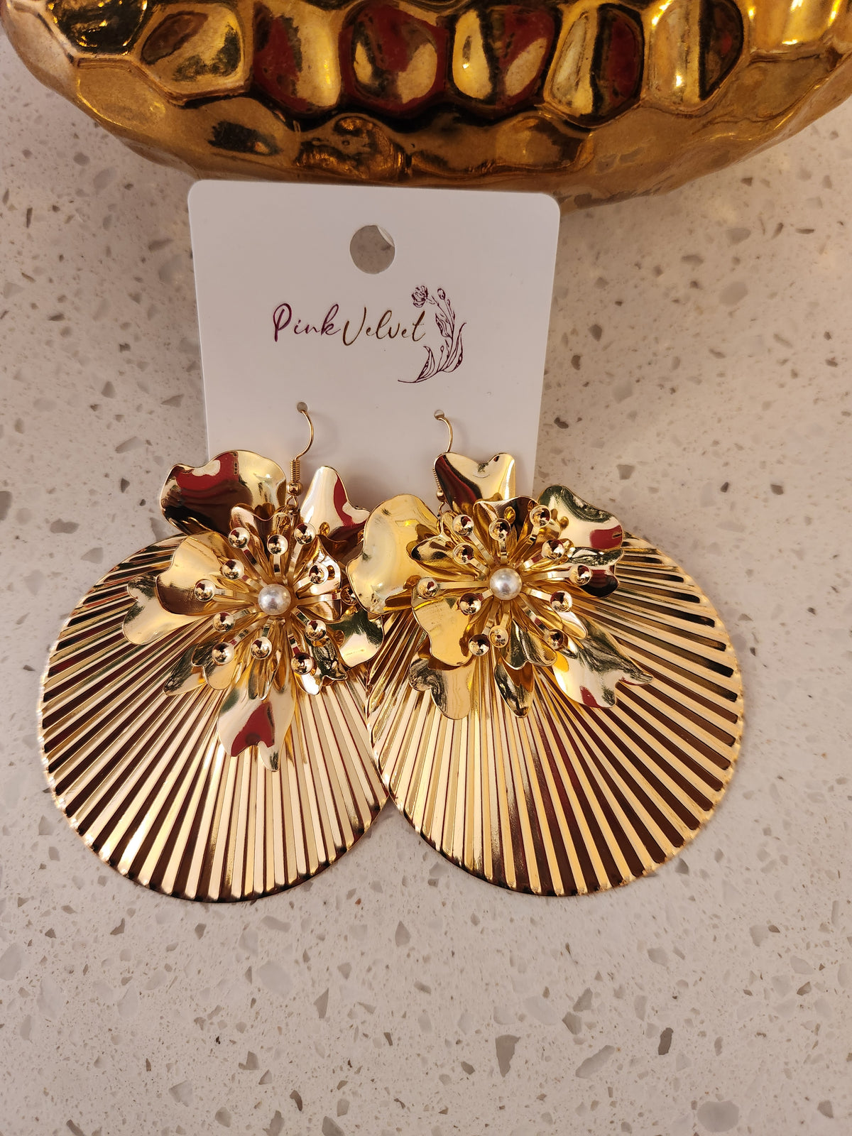 Fan Flower Earrings