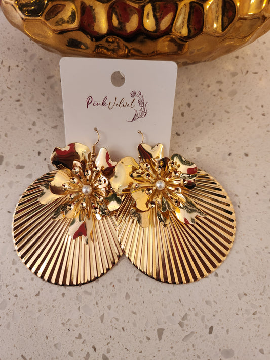 Fan Flower Earrings