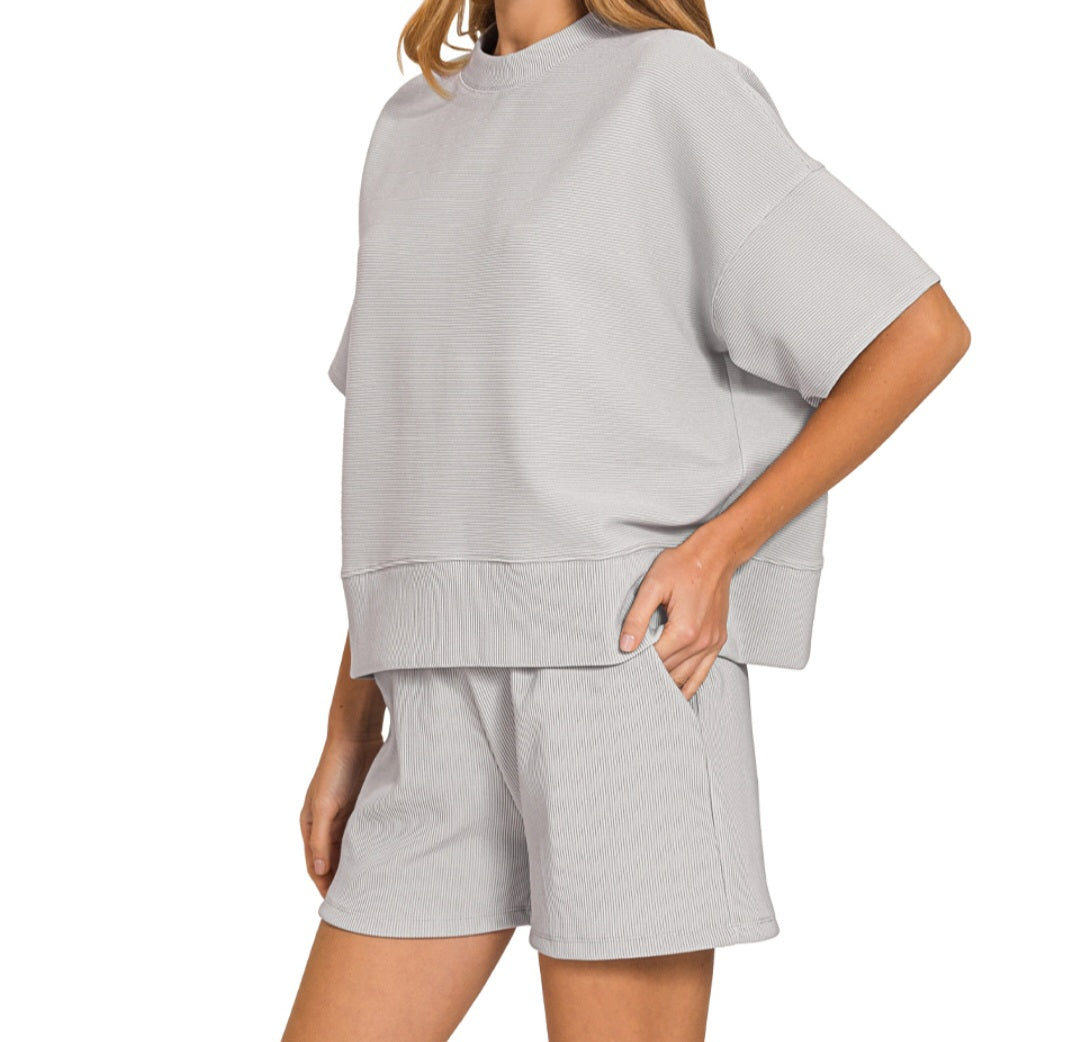 Dressy Ribbed Short Set