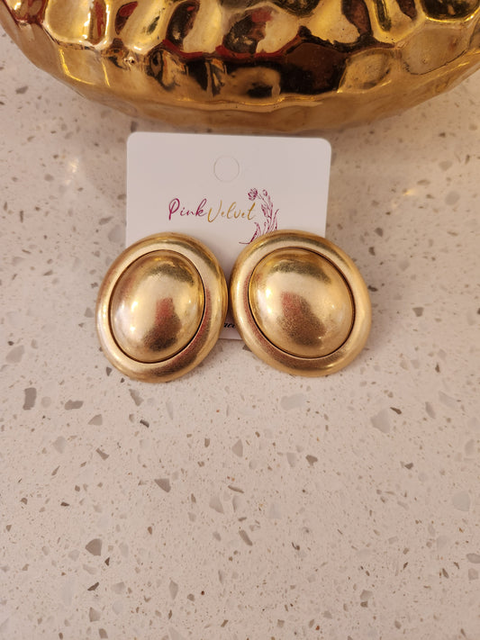 Large Button Earrings