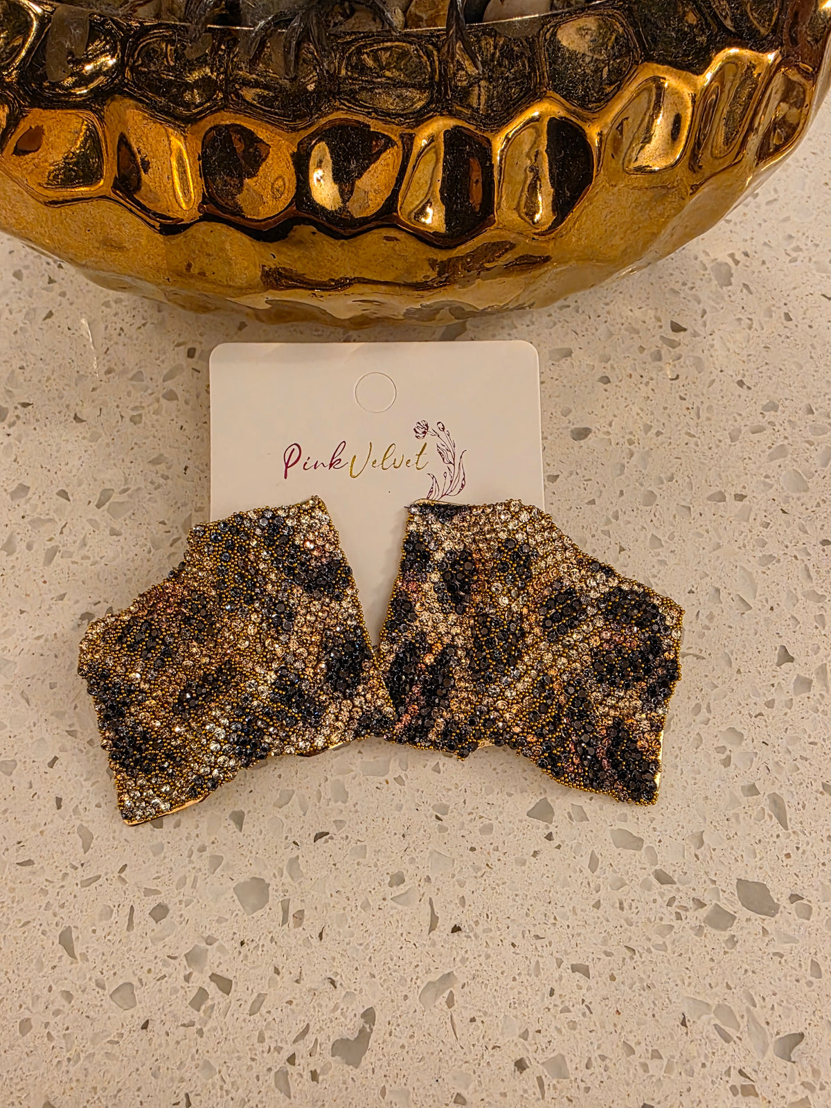 Wavy Leopard Earrings