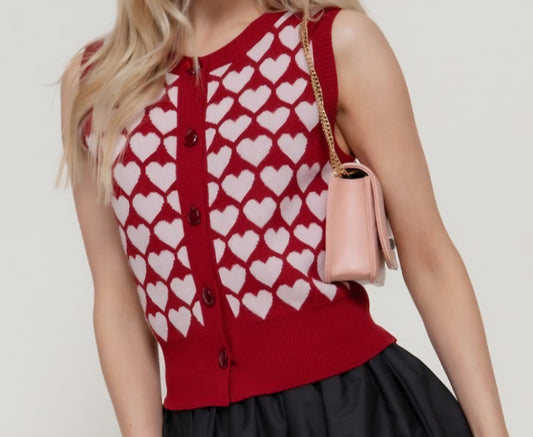 Heart Button Vest