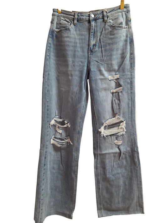 Plus Distressed Denim Jeans